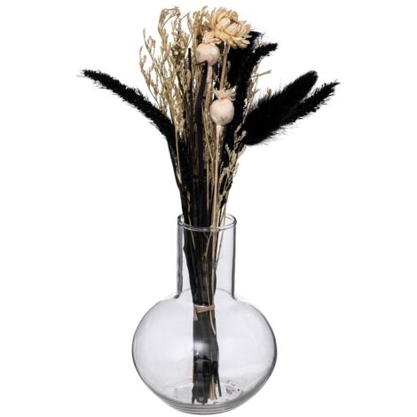Composition de fleurs séchées Subli vase verre H27cm - Atmosphera créateur d'intérieur