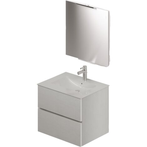 Composition de salle de bain de 60 en coloris Blanc H54x61x46cm