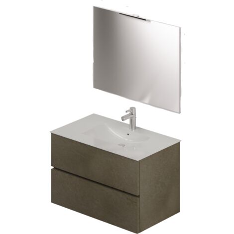 Composition de salle de bain de 80 coloris Argile H54x81x46cm