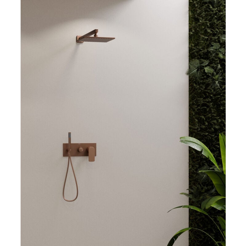 Kroos ® - Composition mitigeur de douche Or rose brossé - Nunki