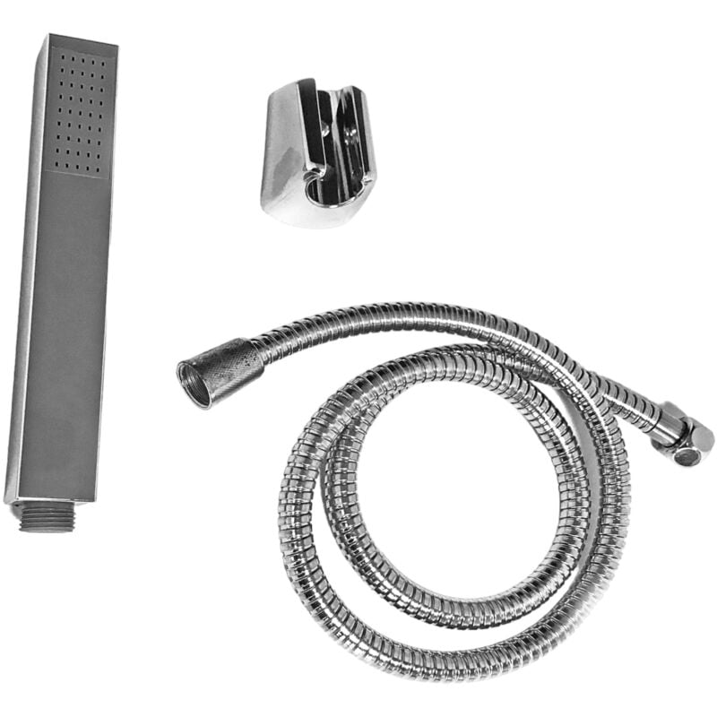 Douchette tube carré avec flexible douche cm 120