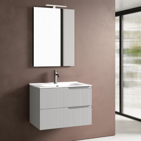 Composizione 4 pezzi ZIP bianco opaco