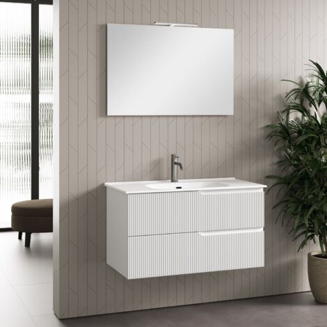Composizione 4 pezzi ZIP bianco opaco
