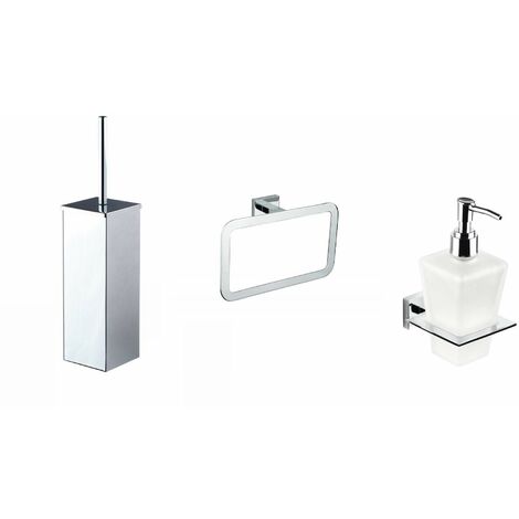 Set completo accessori bagno porta asciugamano