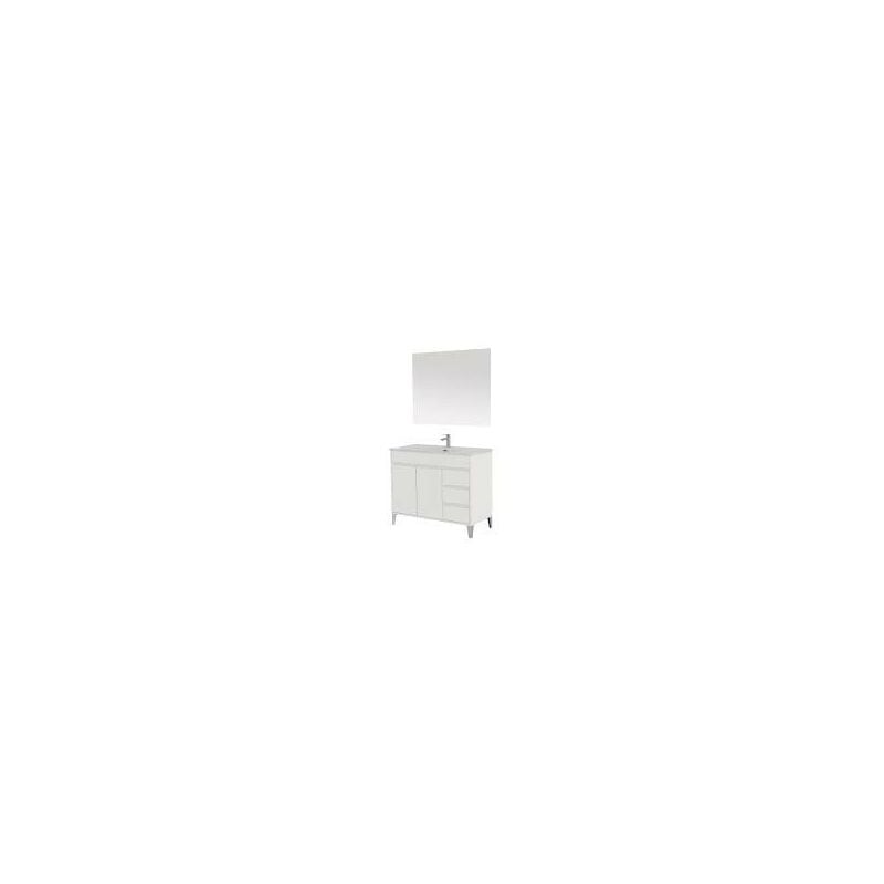 Composizione bagno Linea Mondo colore Bianco due ante tre cassetti 102x47x h85 cm