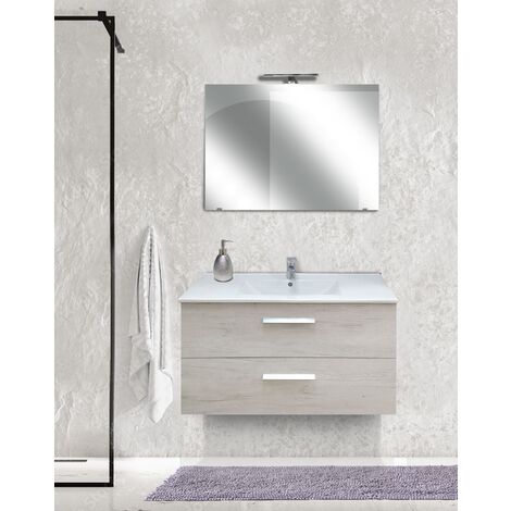 COMPOSIZIONE BAGNO MOD. ANGELA CM 80 QUERCIA BIANCA