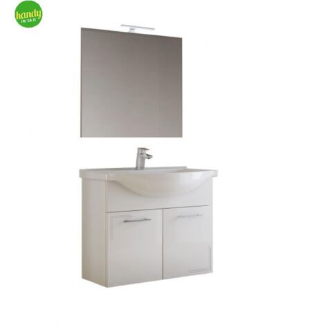 composizione Bagno Sole Savini 80cm Bianco Lucido