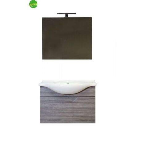 composizione bagno sospesa Mobo Louis 85cm Olmo