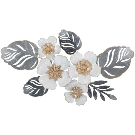 Composizione floreale decorativa in ferro per decorazioni ambienti -88 x 34 cm