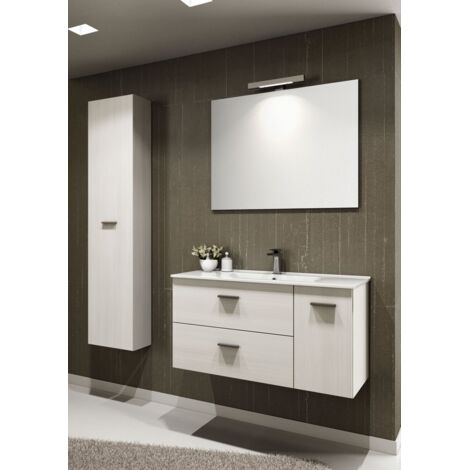 Composizione mobile bagno 90 cm BETTY Larice Bianco