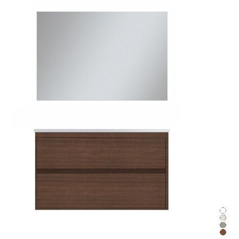 Composizione mobile bagno 90 cm ELEGANCE  Bianco Opaco