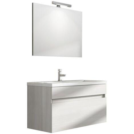 Composizione mobile bagno 90 cm PERSEO Larice Bianco