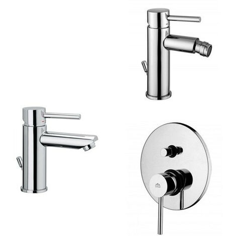 Composizione Stick, miscelatori lavabo, bidet e doccia con