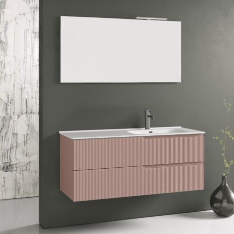 Composizione vasca DX 4 pezzi ZIP rosa cipria