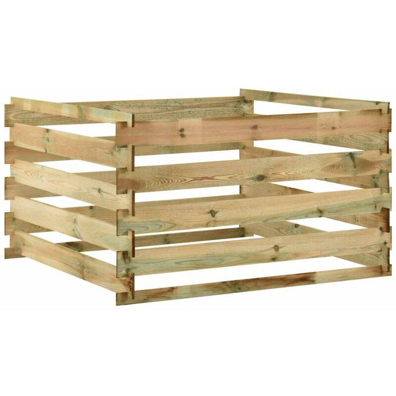 

Compostador con listones madera pino impregnada 120x120x70 cm