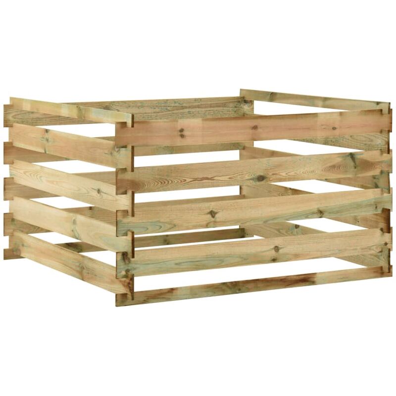 

Compostador con listones madera pino impregnada 120x120x70 cm