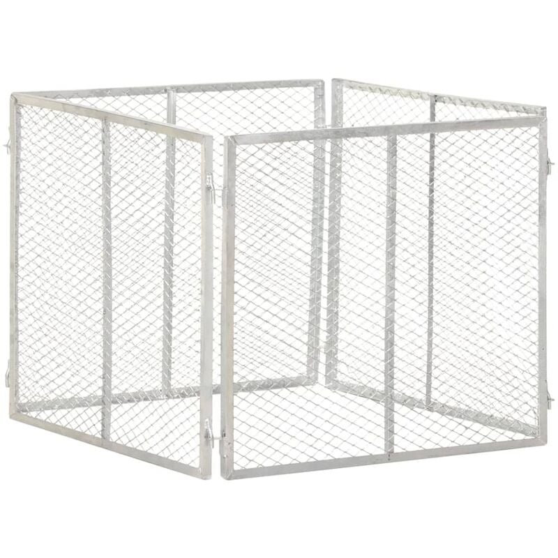 

Compostador de jardín hierro galvanizado 85x85x70 cm