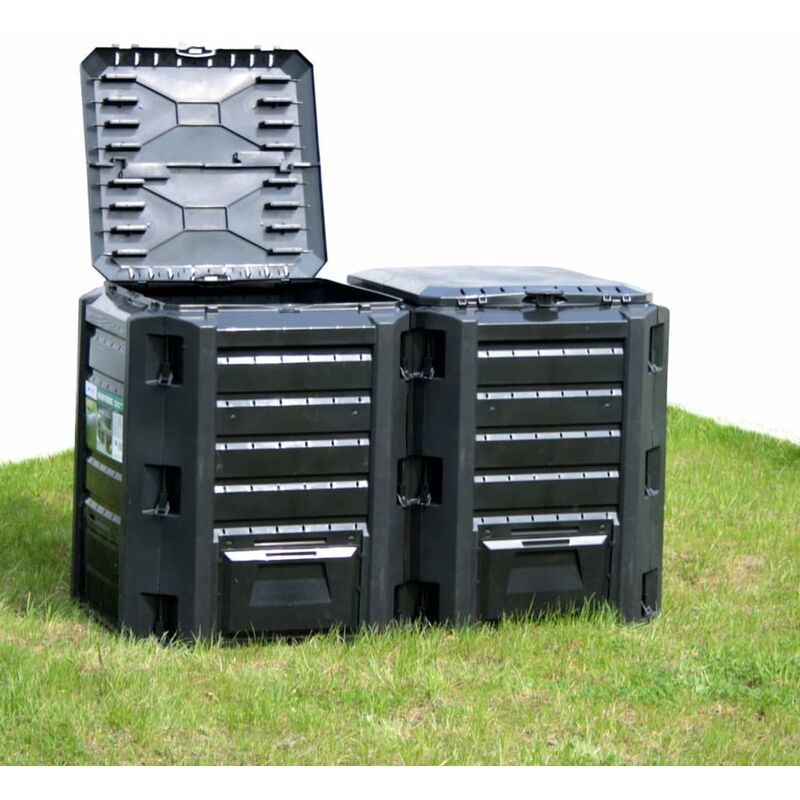 

Compostador de jardin negro 380 L