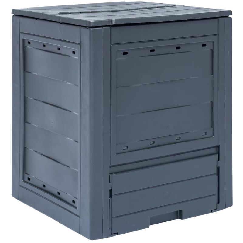 

Youthup - Compostador de jardín gris 60x60x73 cm 260 L - Gris