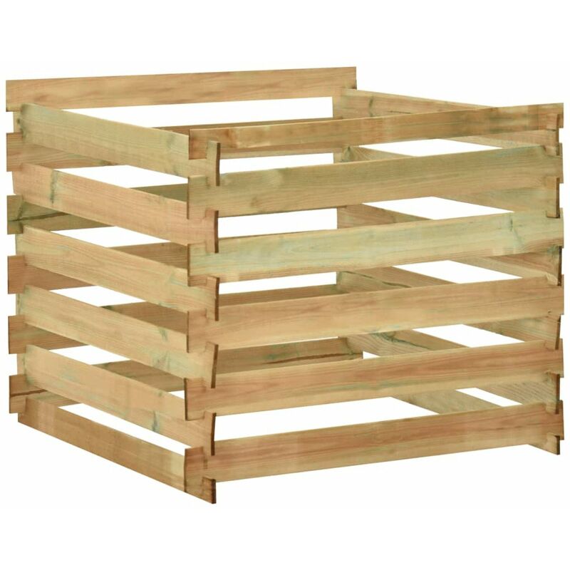 

Compostador de listones madera pino impregnada 100x100x80 cm