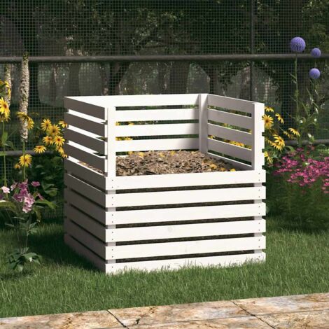 Compostador de madera maciza de pino  80x80x78 cm