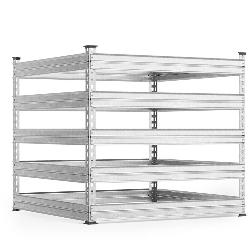 

Compostador de metal para jardín 100 x 100 x 90 cm Hasta 900 L Compostaje Reciclaje Bio residuos