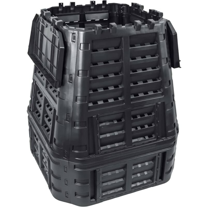 

vidaXL Compostador de jardín negro 93,3x93,3x113 cm 740 L - Negro