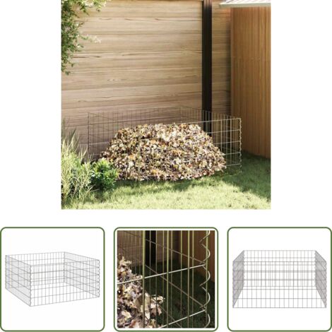 Compostaggio -  Compostatore Quadrato 100 x 100 x 50 cm Ferro