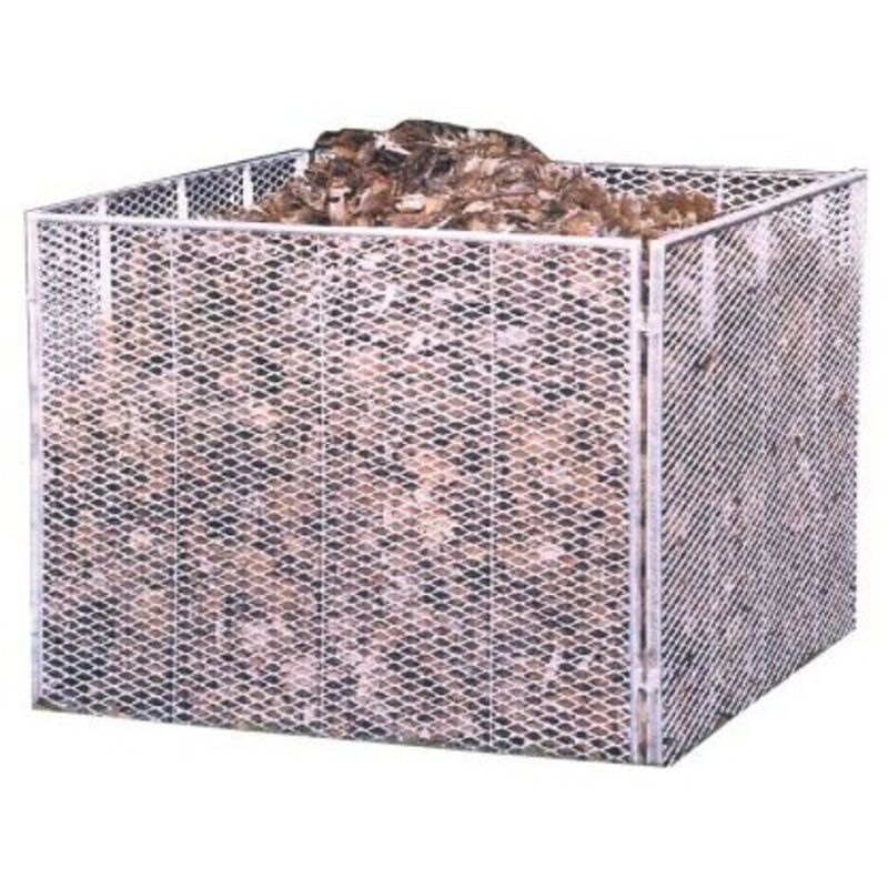 BRISTA  Composteur en treillis m&eacute;tallique 100 &times; 100 &times; 80 cm