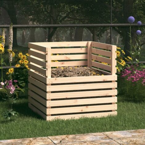 Composter 80x80x78 cm Solid Wood Pine vidaXL