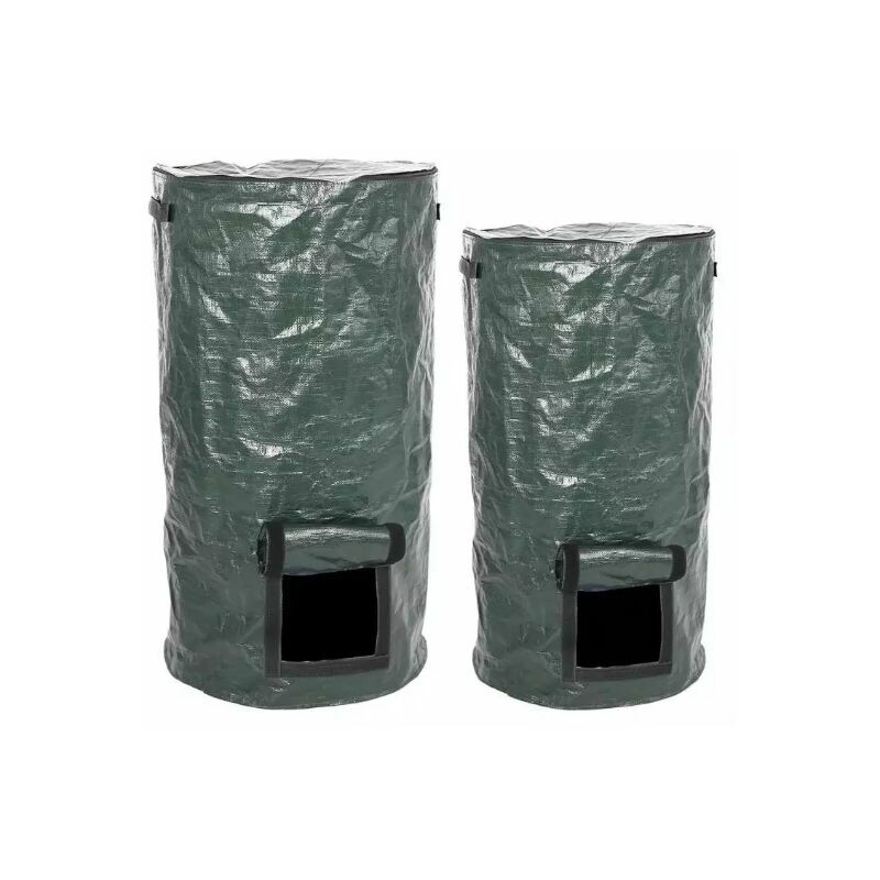 Composter,Set of 2 Garden Composter,Eco-Friendly Organic Compost Bin with Lid Suitable for Kitchen,Garden,Yard,2 Sizes-57L-125L