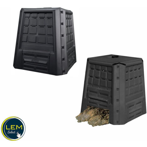 Nature Bac à compost 300 L Noir - Composteurs et poubelles de jardin -  Achat & prix