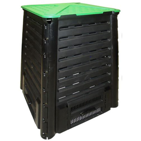 Composteur 600L en polypropylène recyclé – Dimensions 77x77x122cm – Éco-responsable pour bio déchets ménagers – Fabriqué en France – Bellijardin - FACE 600 L