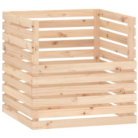 Composteur 80x80x78 cm Bois massif de pin CFW621363