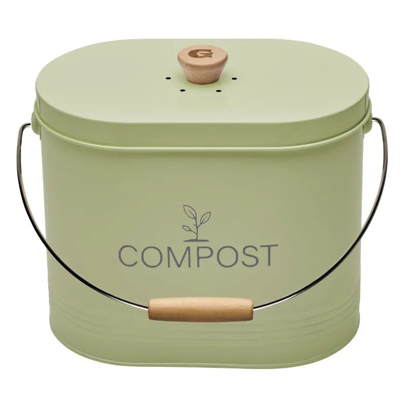 Seau à compost ovale 7l vert sauge Guillouard 040631