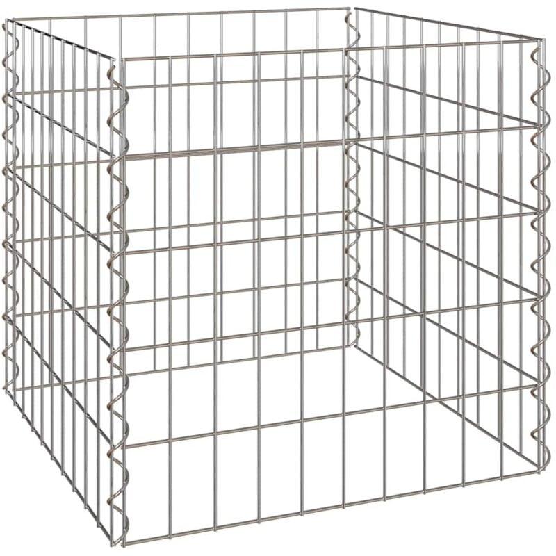 Vidaxl - Composteur de jardin carré 50x50x50 cm en acier galvanisé