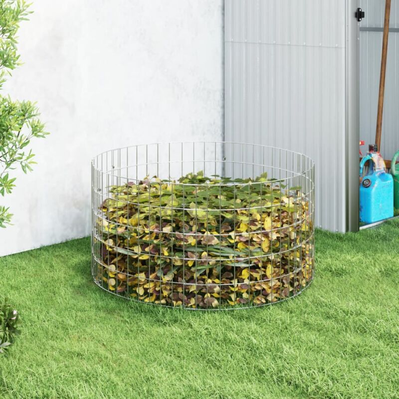 Vidaxl - Composteur de jardin Ø100x50 cm Acier galvanisé