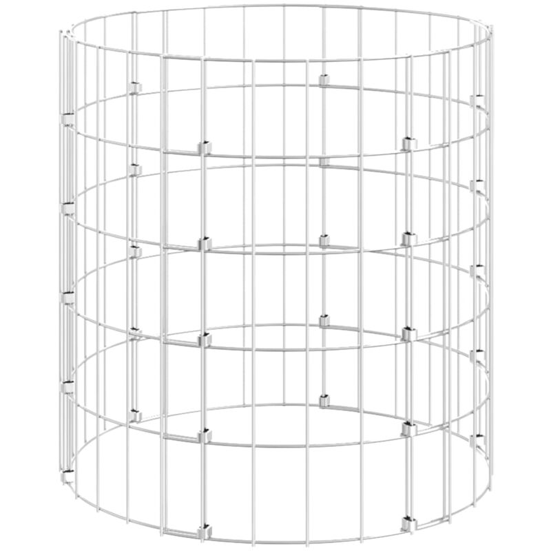Vidaxl - Composteur de jardin Ø50x50 cm Acier galvanisé