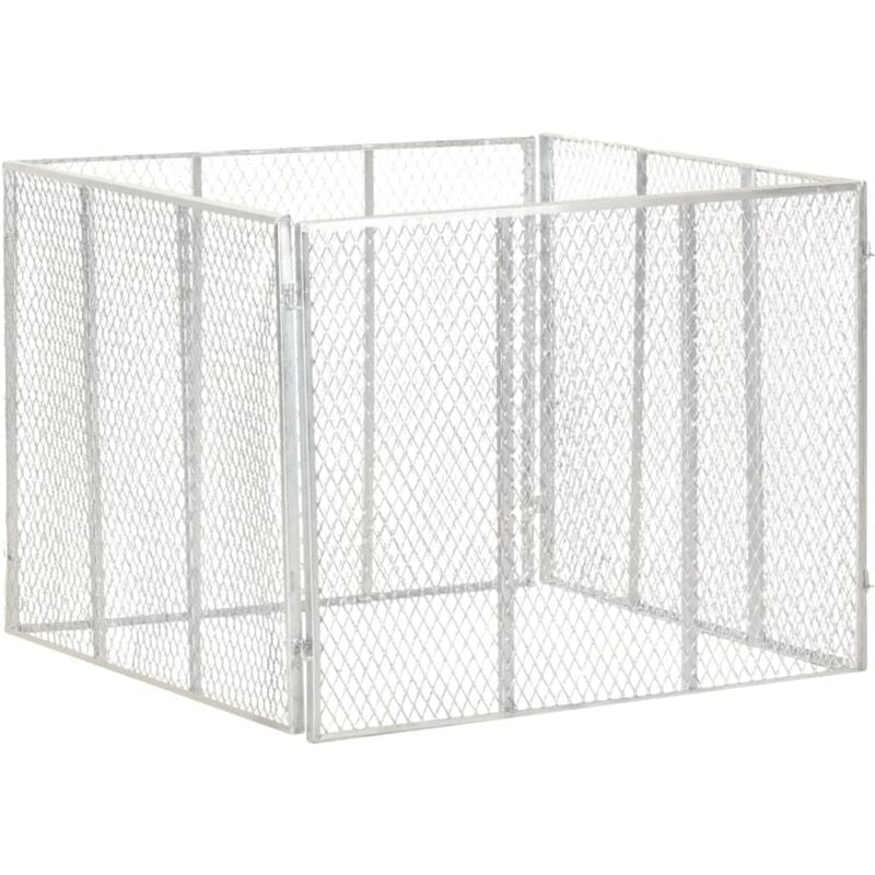 Vidaxl - Composteur de jardin 100x100x77 cm Fer galvanisé