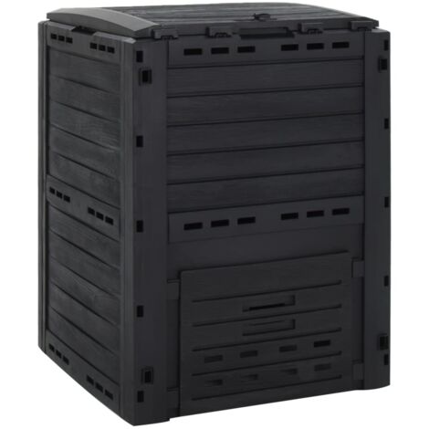 Composteur de jardin Noir 280 L Polypropylène vidaXL