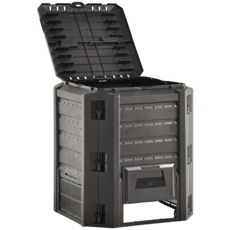 Composteur de jardin Noir 380 L