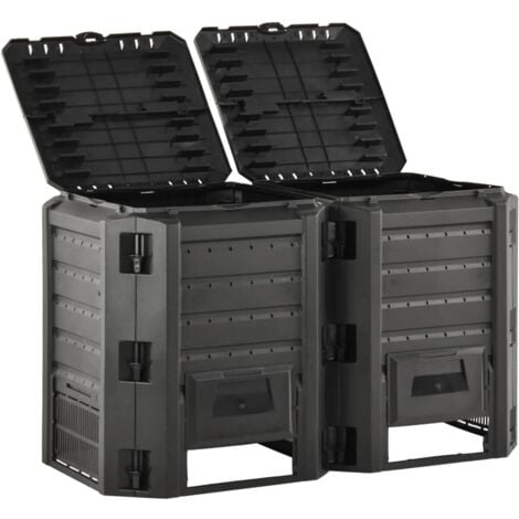 Composteur de jardin Noir 800 L