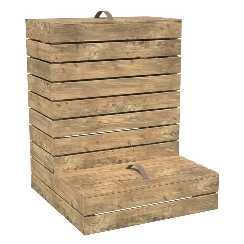 Forest Style - Composteur en bois traité 79 x 81 x 100 cm Alto - Vert