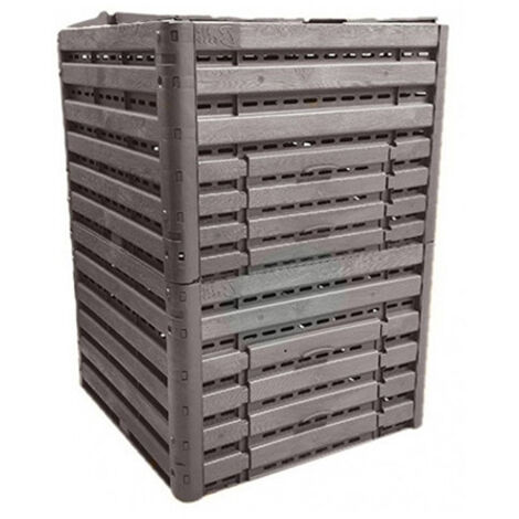 Composteur en plastique 800 litres pour jardin - (LxlxH) 800 x 800 x 1210 mm - 213009