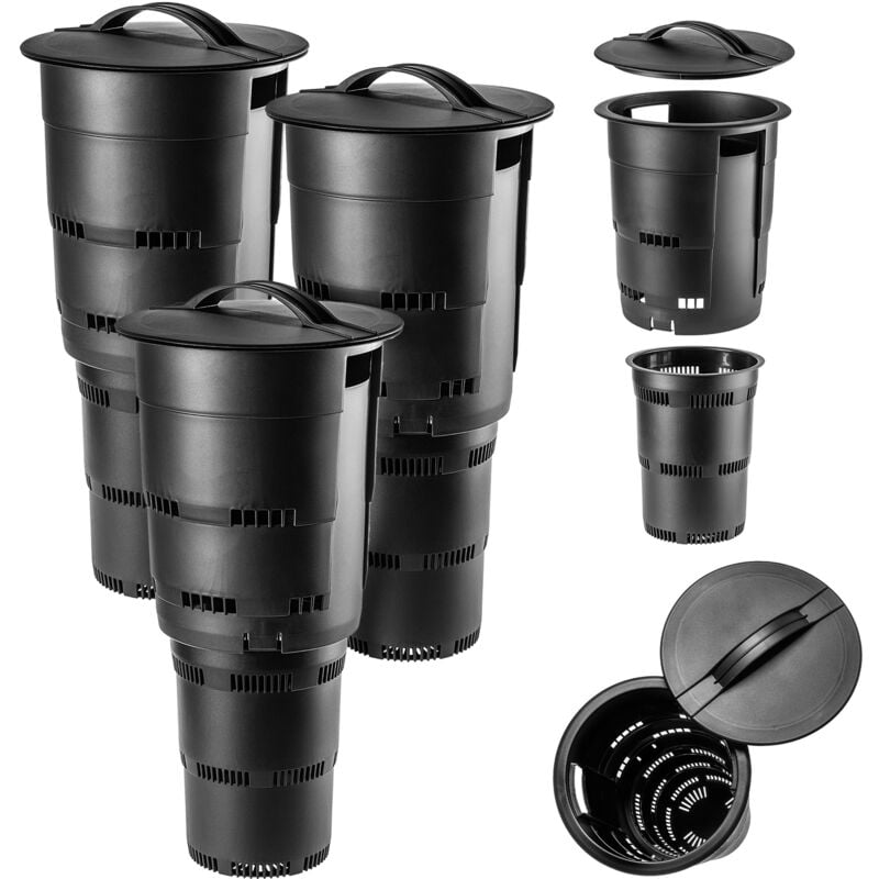 Kadax - Composteur souterrain Composteur de jardin modulaire 11 l lot de 3