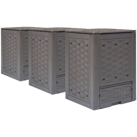 Composteur de Jardin Bac de Compostage de Jardin Déchets Multi-taille Plastique rotin vidaXL
