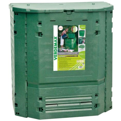 Compostiera da Giardino 900L 100x100xH100cm Rama Thermo-King Verde
