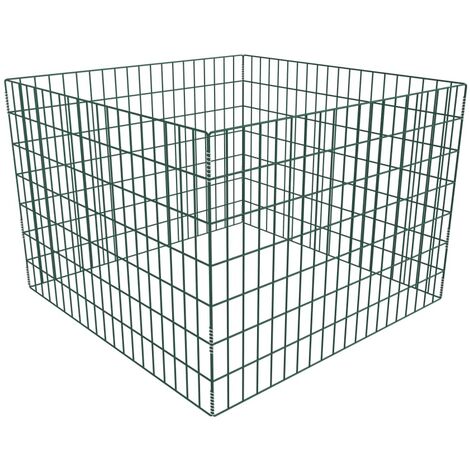 Compostiera da Giardino Quadrata a Rete 100 x 100 x 70 cm