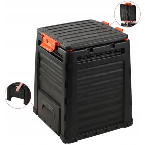 BRICOLINE Compostiera Jardin Grapefruit Keter 320 l Grigio scuro