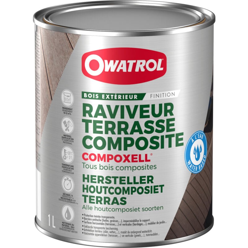 Owatrol - Raviveur, protection teintée pour terrasse composite compoxell® Brun (ow7) 2.5 litres